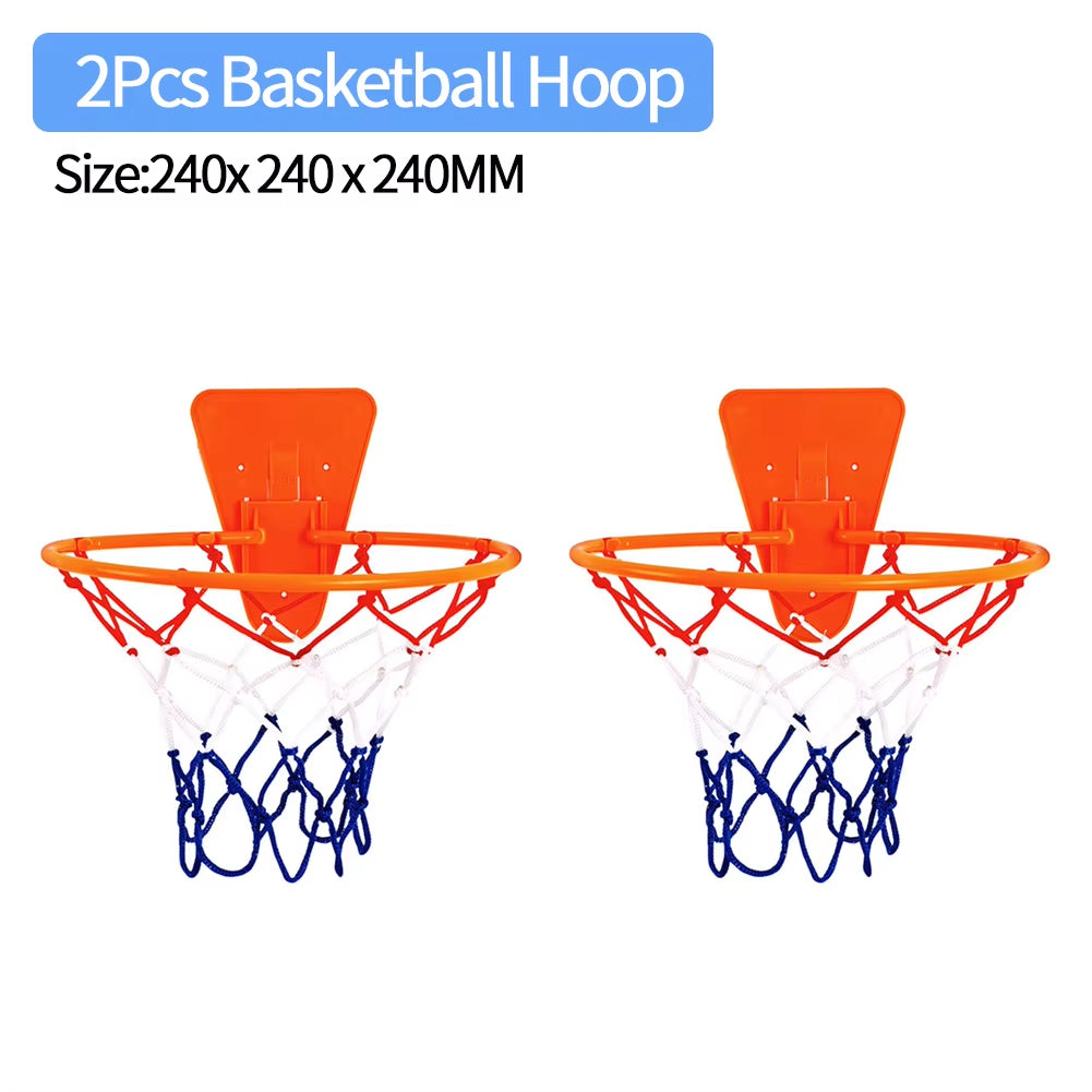 18/21/24CM Kids Bouncing Mute Ball High-Resilience Mute Dribbling Basketball Training Foam Ball 1-2Pcs Basketball Hoop Orange